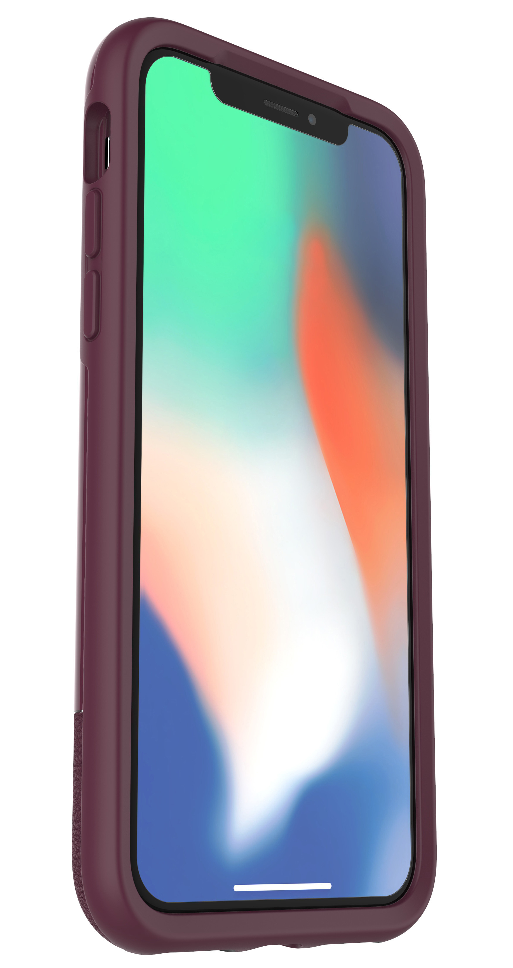 OTTERBOX Bundle Slim + Glas, Backcover, Apple, iPhone X, iPhone XS, Weinrot