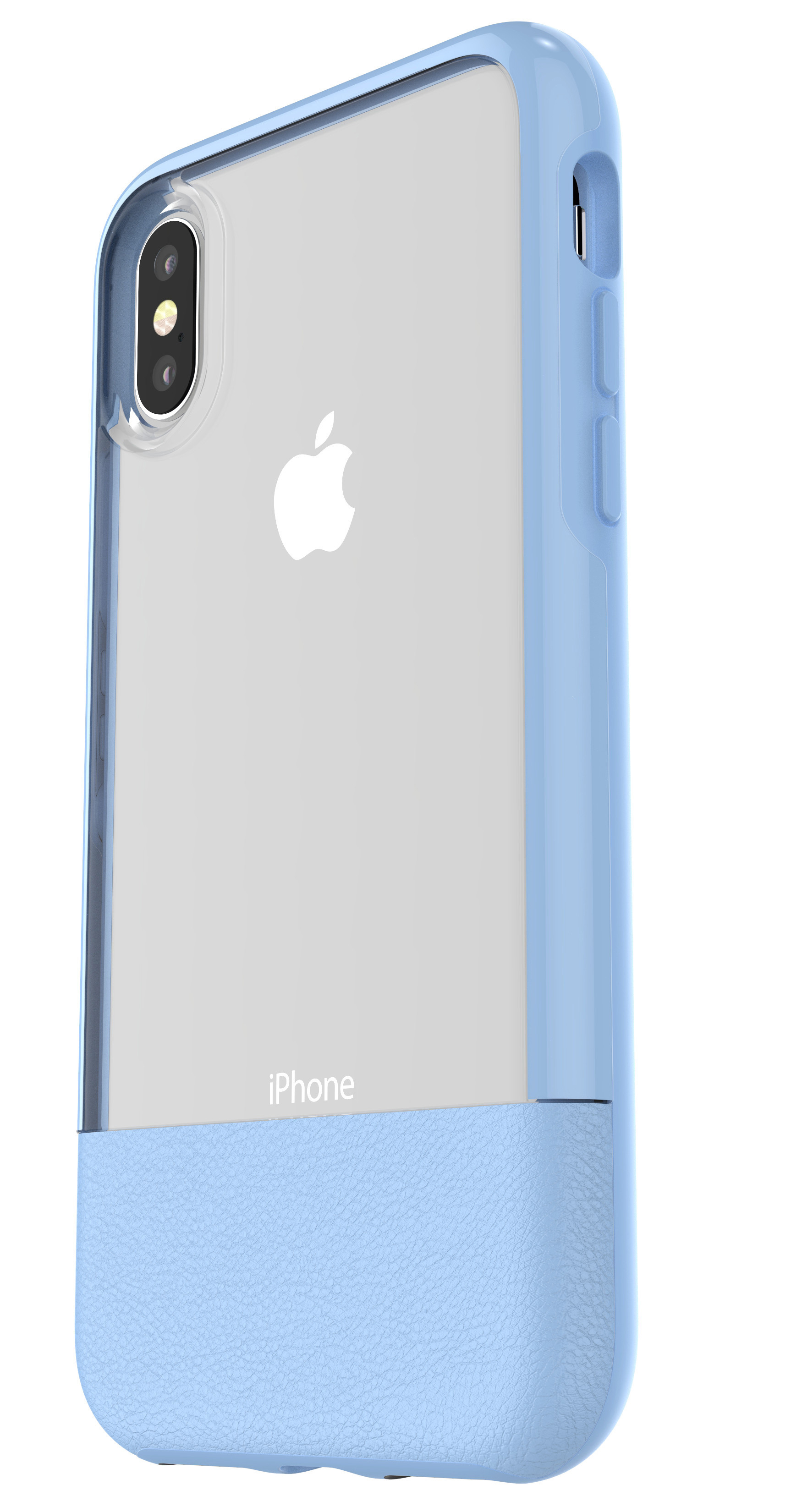 iPhone XS, Apple, + Glas, Bundle Slim Hellblau iPhone X, Backcover, OTTERBOX
