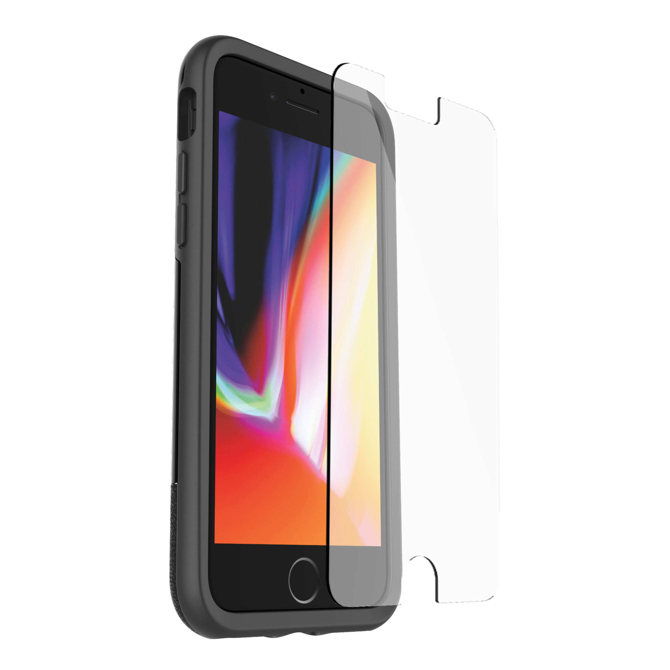 OTTERBOX Bundle Slim + Glas, Backcover, Apple, iPhone 7 Plus, iPhone 8 Plus, Schwarz