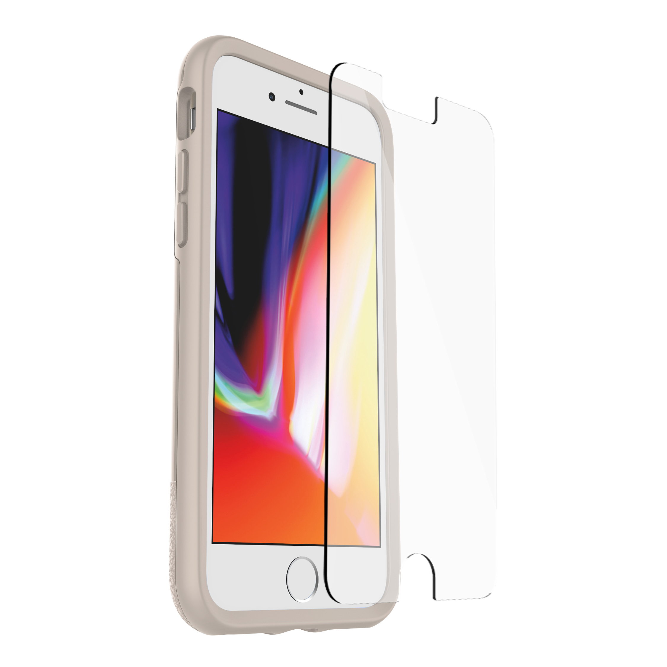 OTTERBOX Slim + Glas, Backcover, Apple, iPhone 7, iPhone 8, Beige