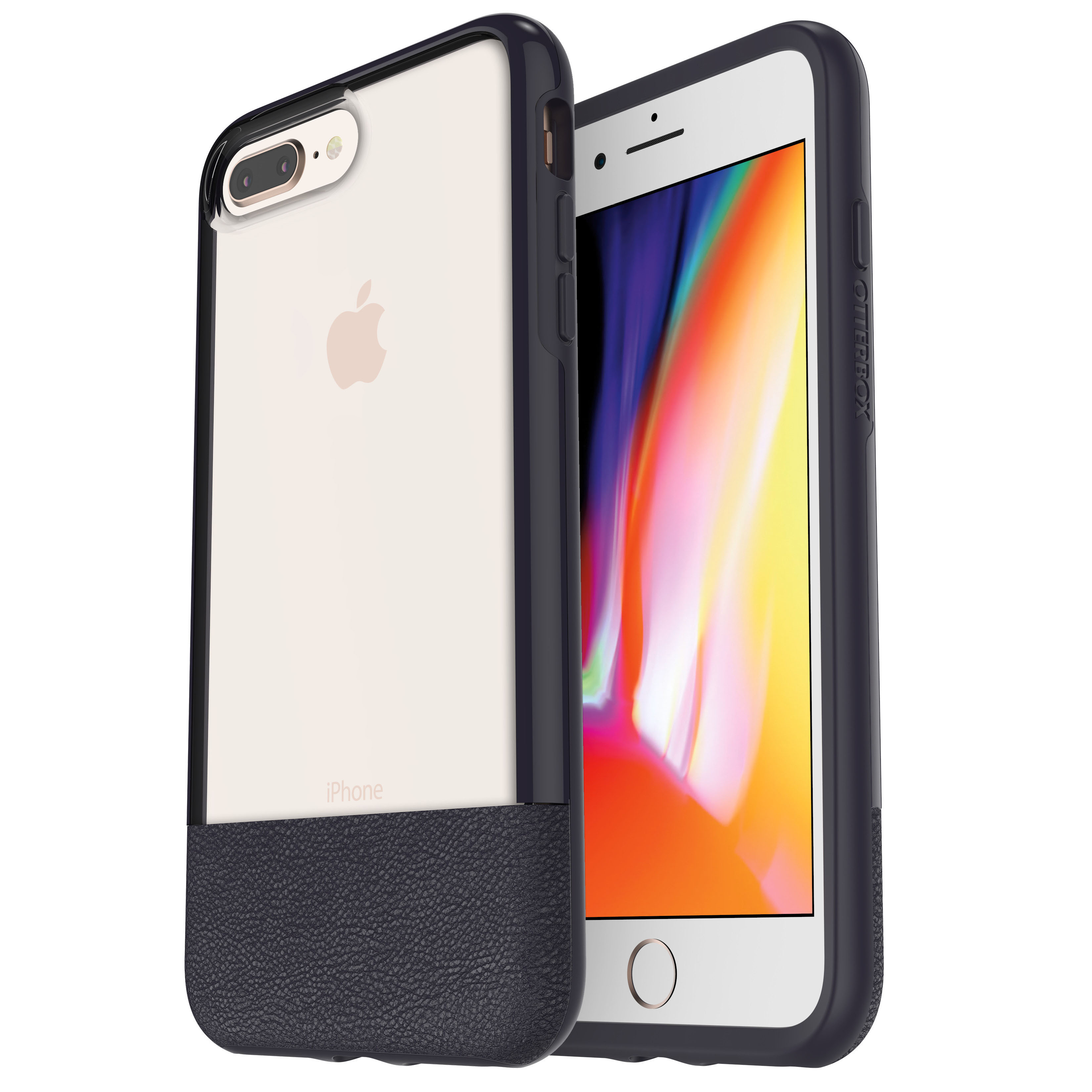 OTTERBOX Slim + Glas, Backcover, Apple, iPhone 7 Plus, iPhone 8 Plus, Schwarz
