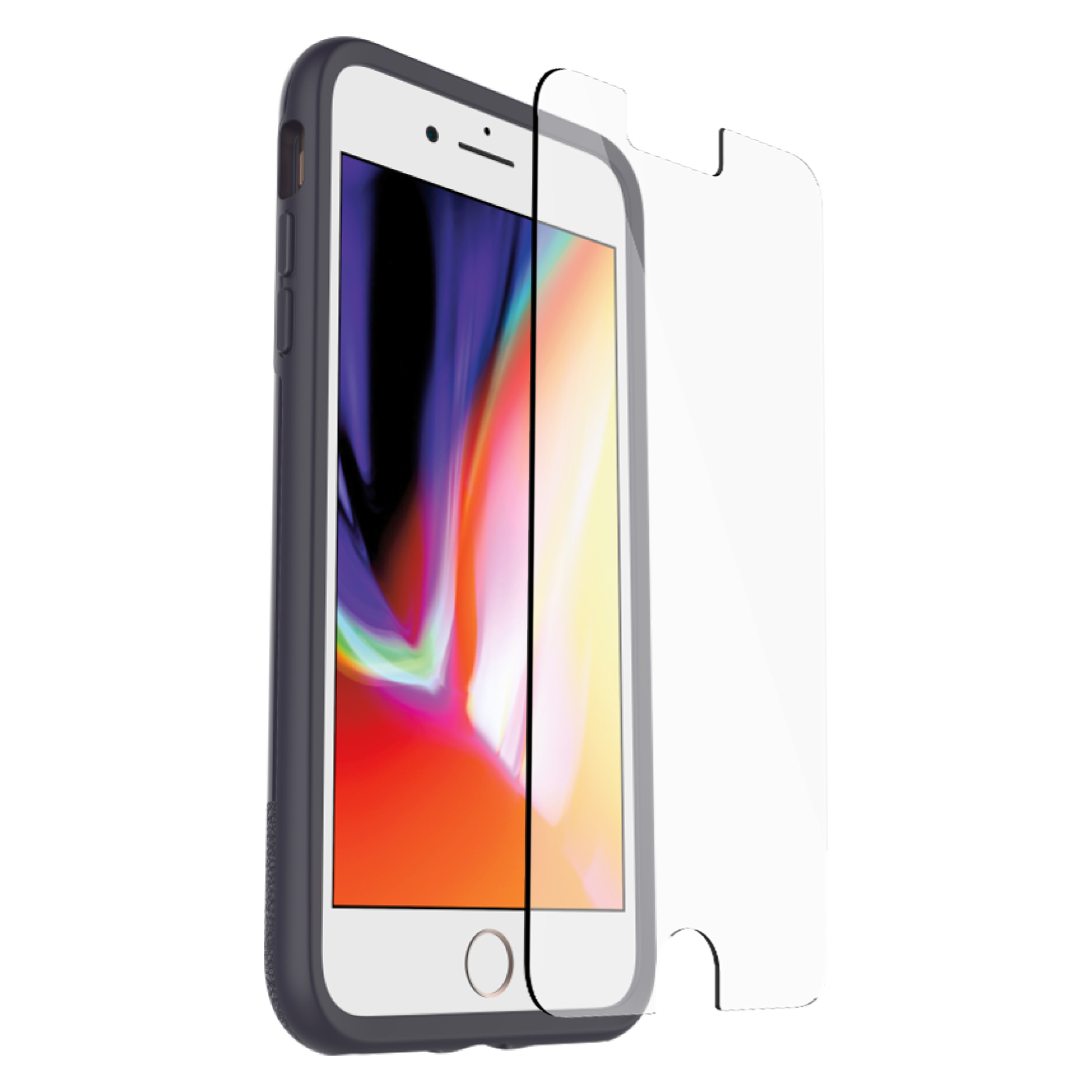 OTTERBOX Slim + Glas, Backcover, Apple, iPhone 7 Plus, iPhone 8 Plus, Schwarz
