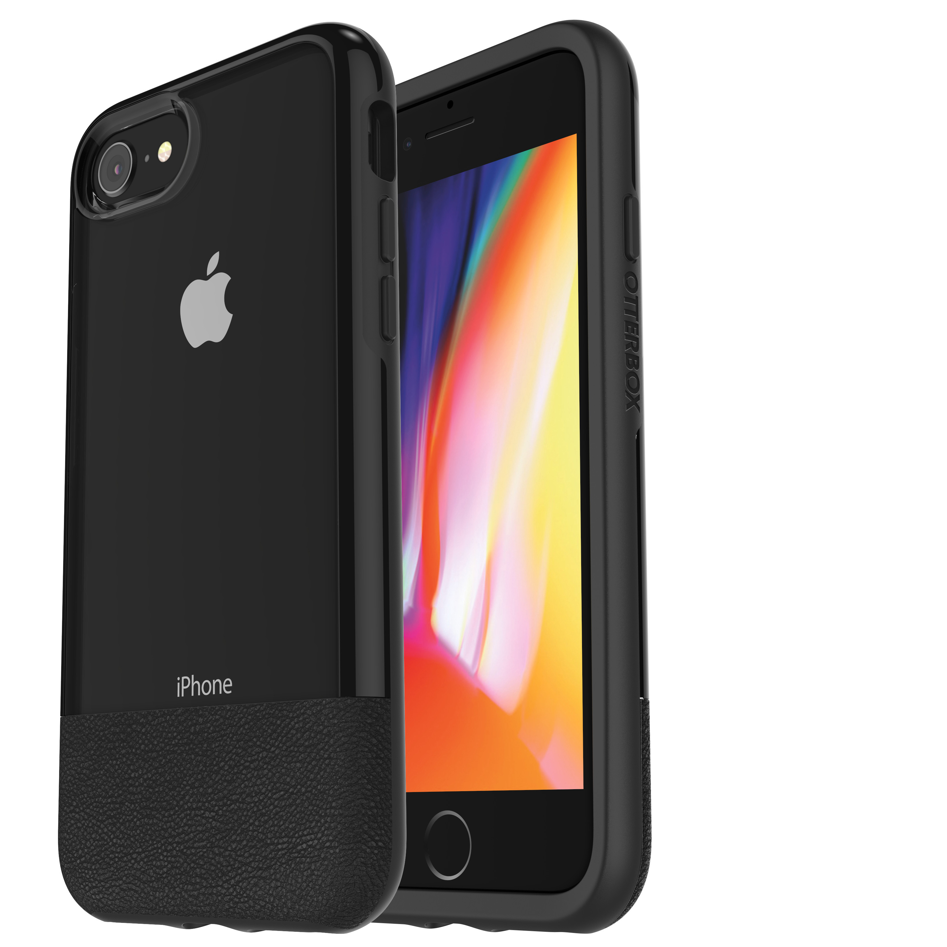 OTTERBOX Bundle Slim + Glas, Backcover, Apple, iPhone 7 Plus, iPhone 8 Plus, Schwarz