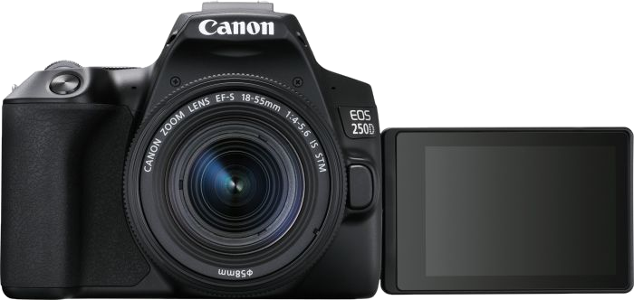 CANON EOS 250D Spiegelreflexkamera mit Objektiv EF-S 18-55mm 4.0-5.6 IS STM, schwarz (3454C002)