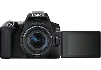 CANON Spiegelreflexkamera EOS 250D mit Objektiv EF-S 18-55mm 4.0-5.6 IS STM, schwarz (3454C002)