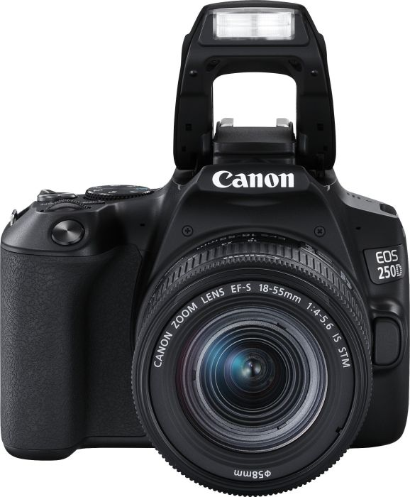 CANON EOS 250D Spiegelreflexkamera mit Objektiv EF-S 18-55mm 4.0-5.6 IS STM, schwarz (3454C002)