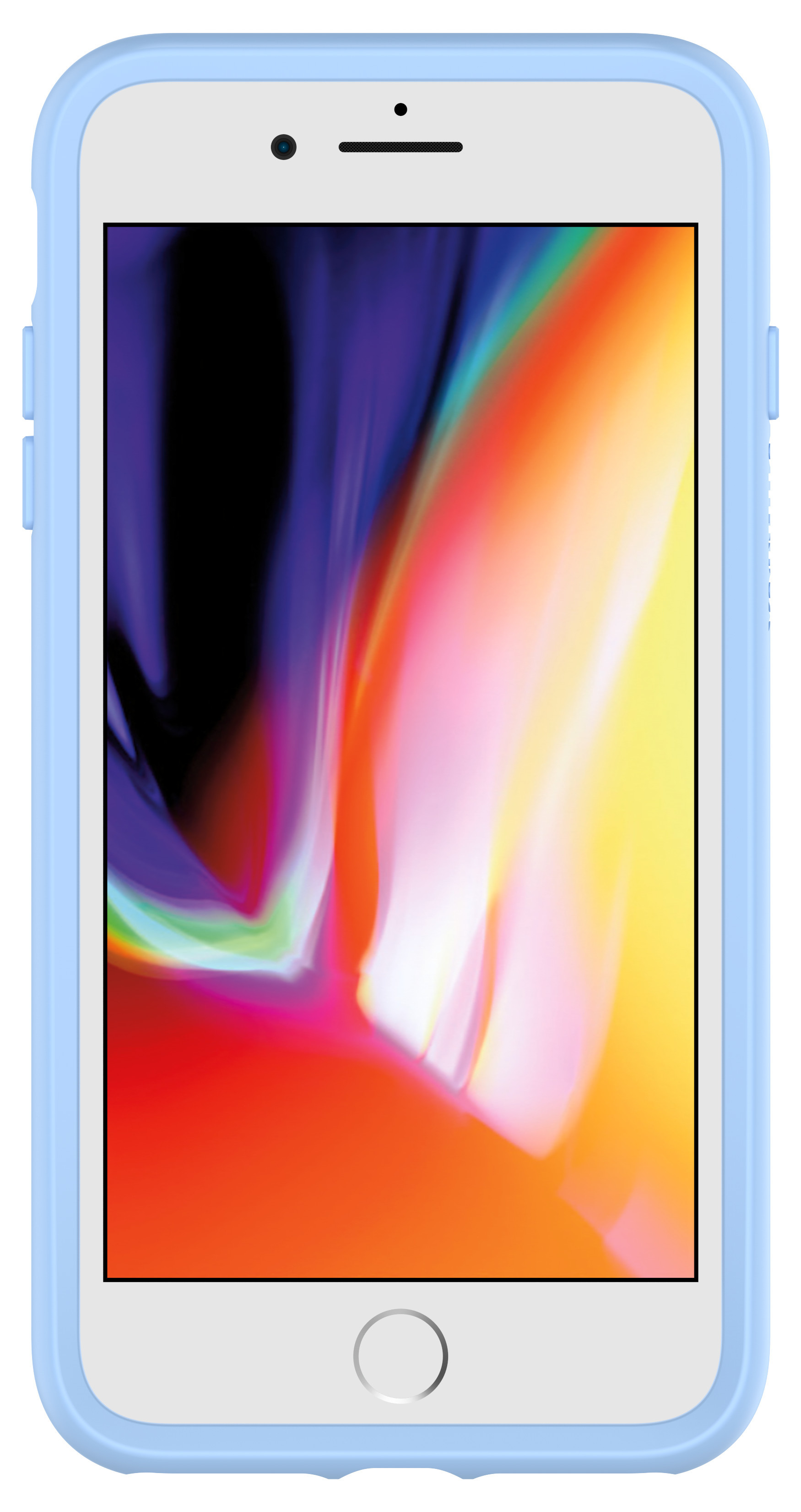 OTTERBOX Slim + Glas, Backcover, Apple, iPhone 7 Plus, iPhone 8 Plus, Hellblau
