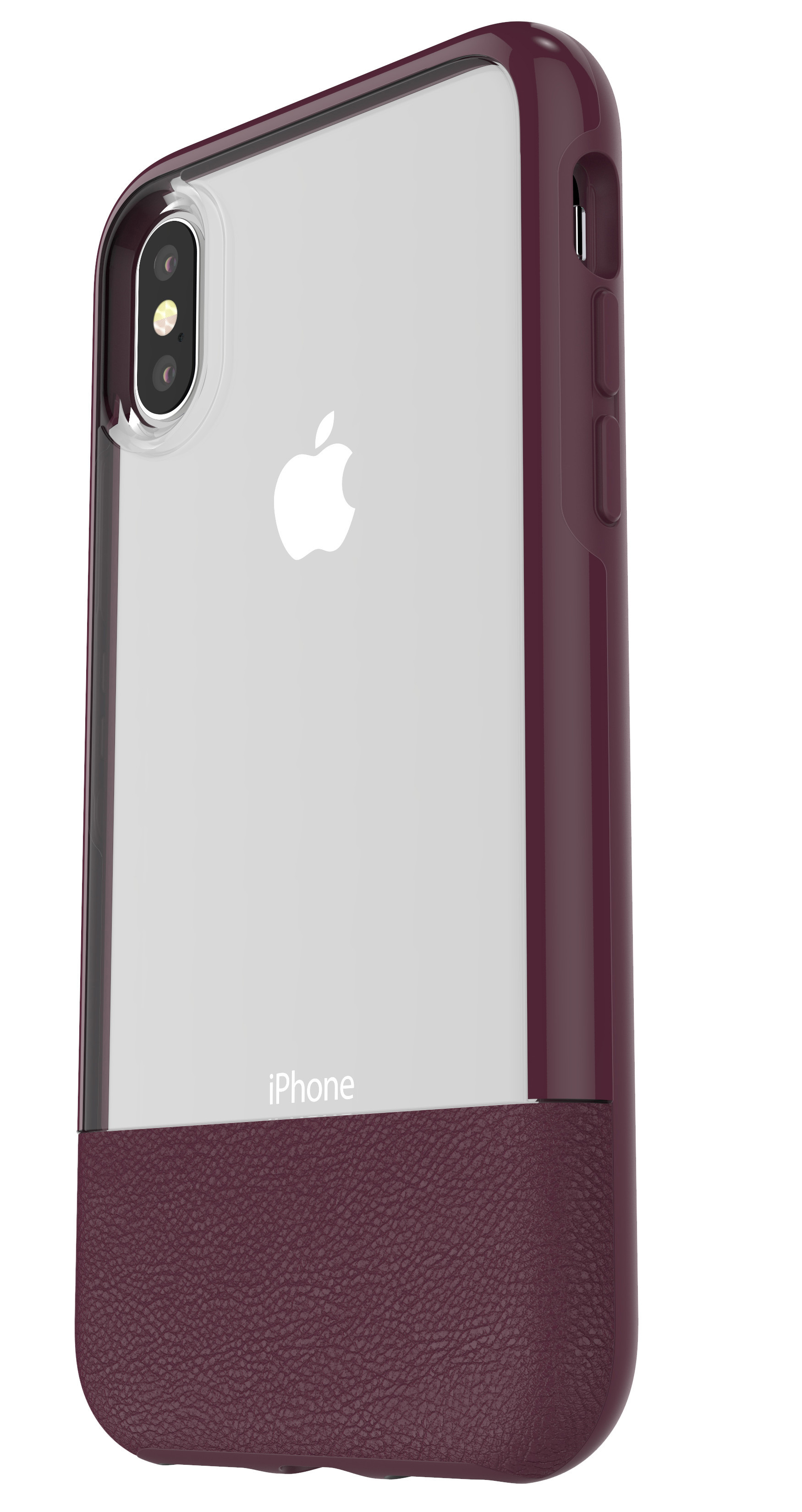 OTTERBOX Bundle Slim + Glas, Backcover, Apple, iPhone X, iPhone XS, Weinrot