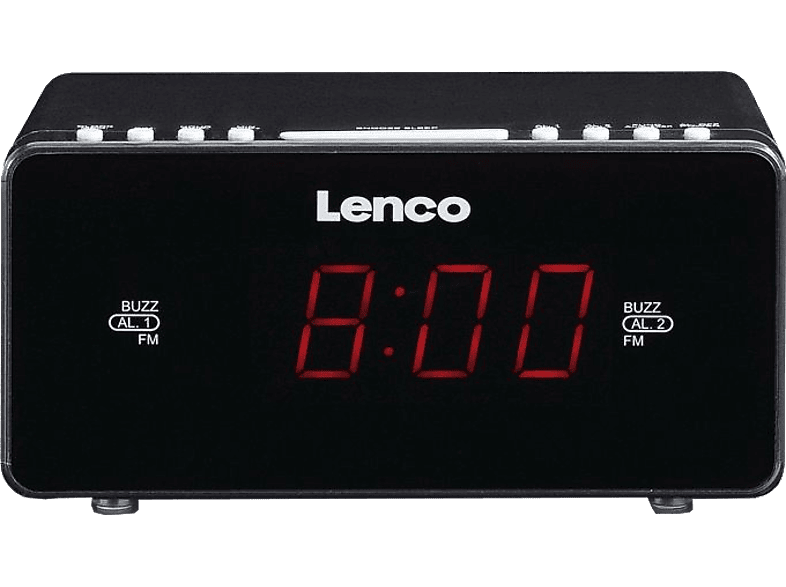 LENCO Wekkerradio FM Zwart(CR-510BK)