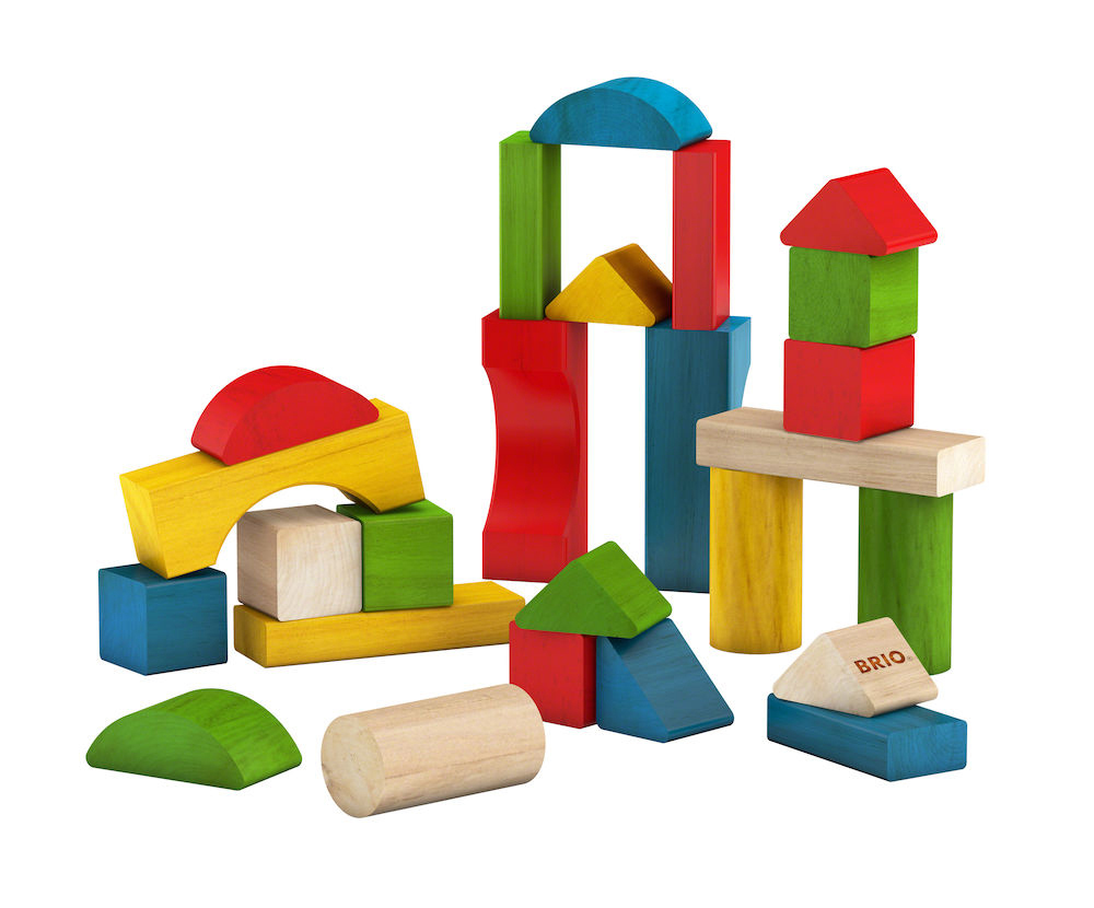BRIO Bunte Holzbausteine   Spielset Mehrfarbig