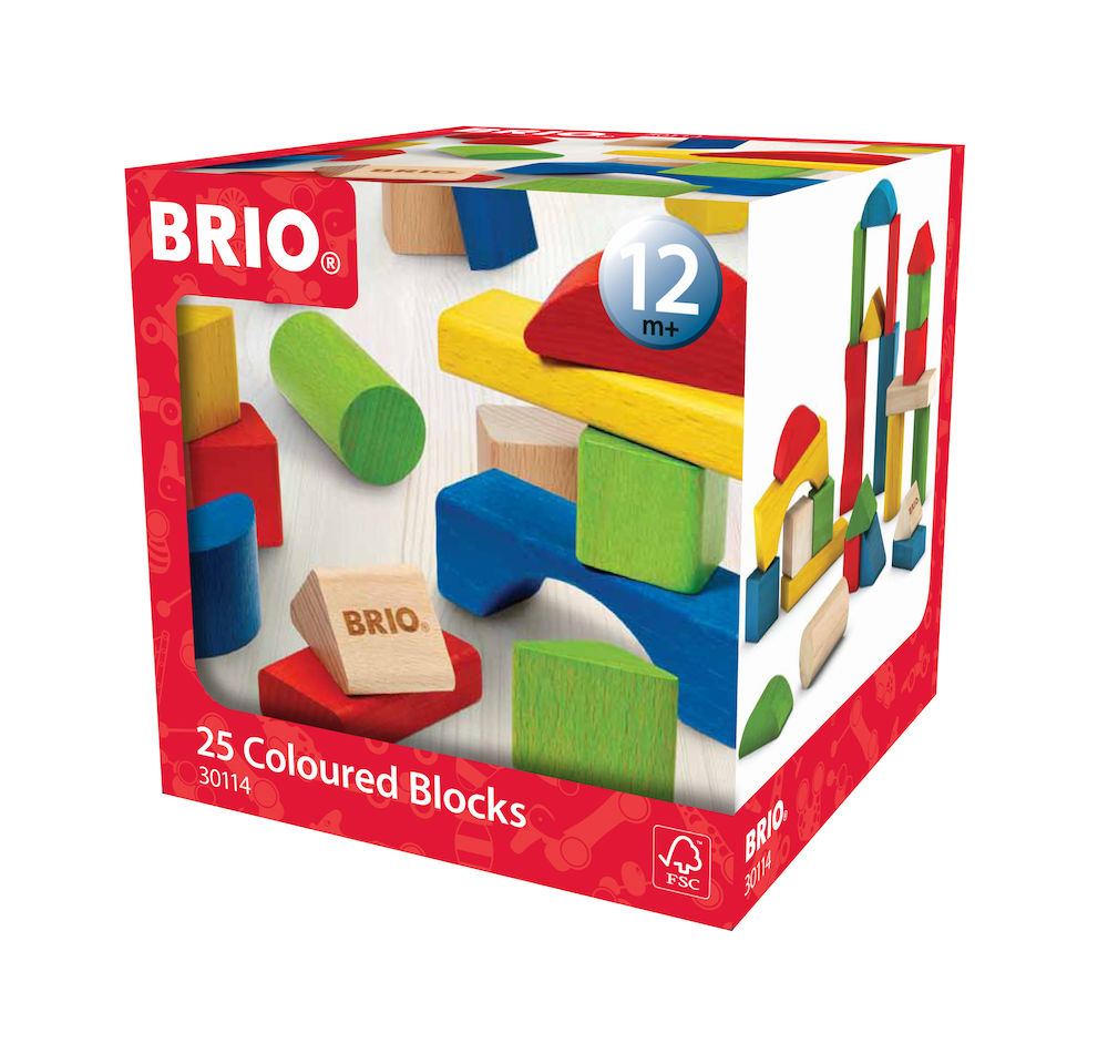 BRIO Bunte Holzbausteine   Spielset Mehrfarbig