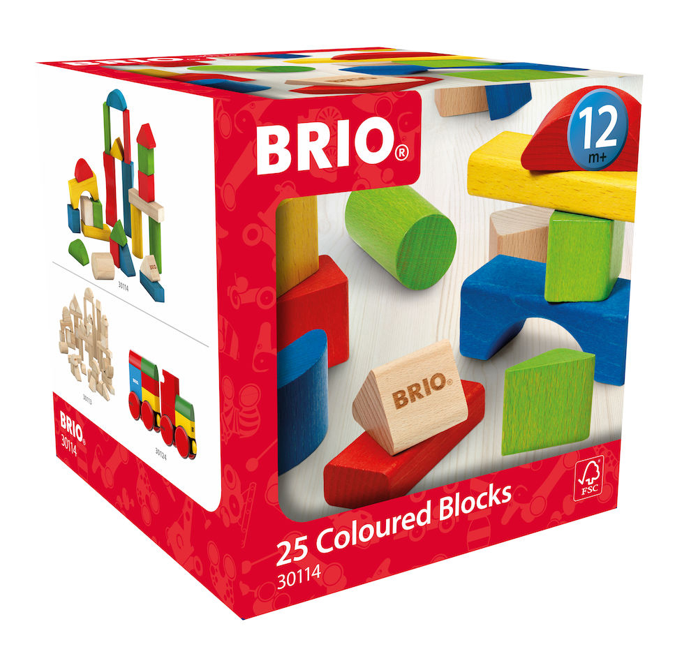 BRIO Bunte Holzbausteine   Spielset Mehrfarbig