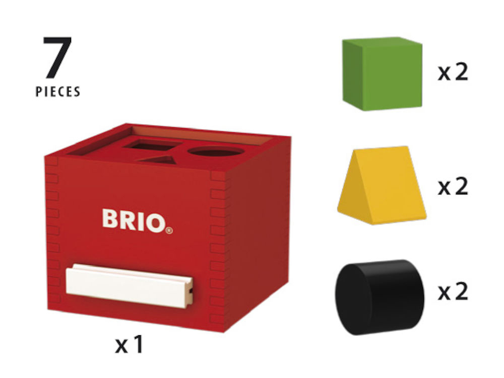 BRIO Rote Sortier-Box Spielset Mehrfarbig