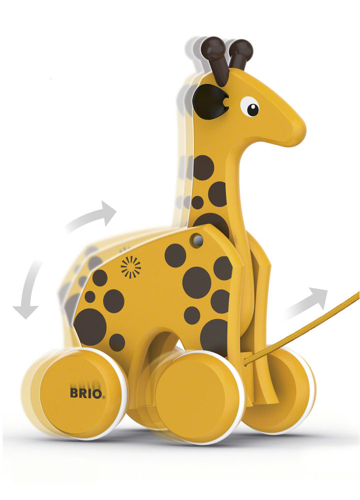 BRIO Nachzieh-Giraffe Nachziehspielzeug Mehrfarbig