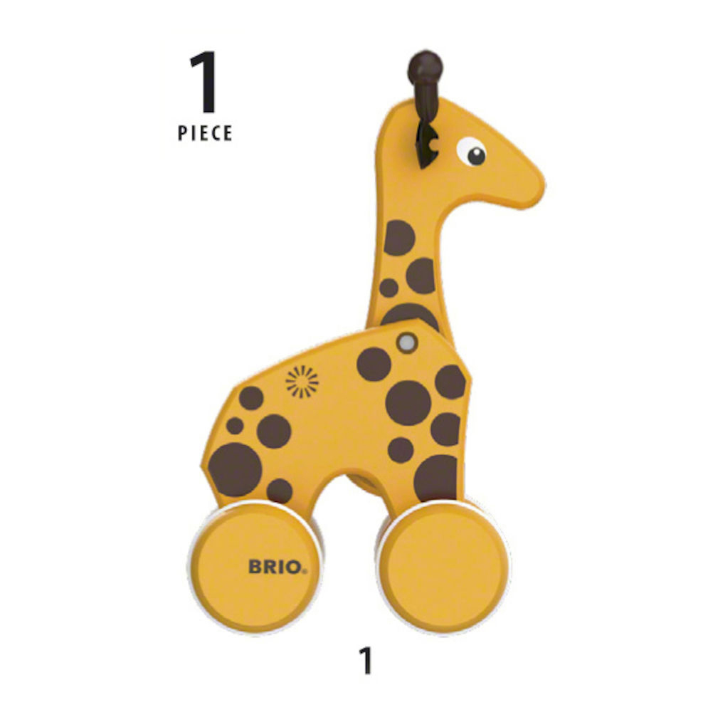 BRIO Nachzieh-Giraffe Nachziehspielzeug Mehrfarbig