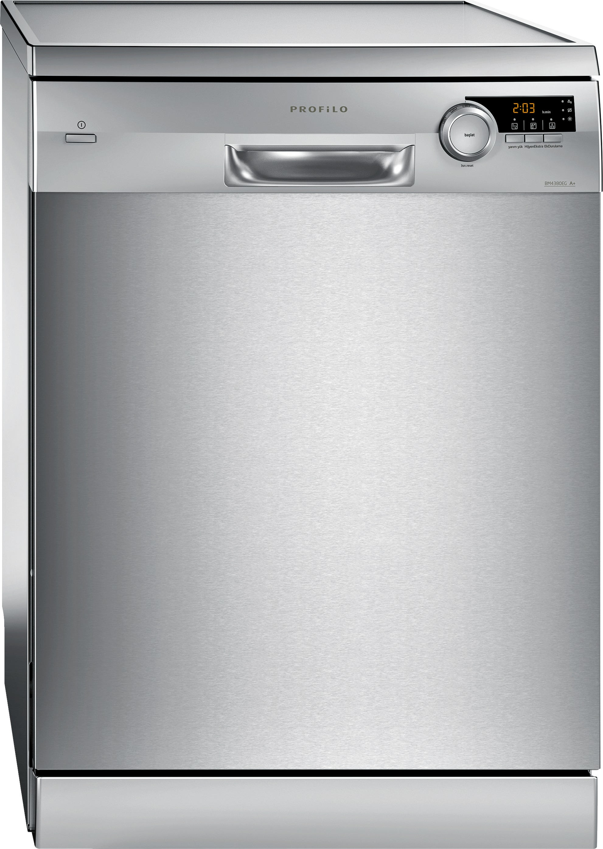 PROFILO BM4380EG F Enerji Sınıfı 4 Programlı Bulaşık Makinesi Inox