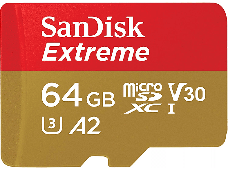 SANDISK Geheugenkaart microSDXC Extreme 64 GB Class 10 (183505)