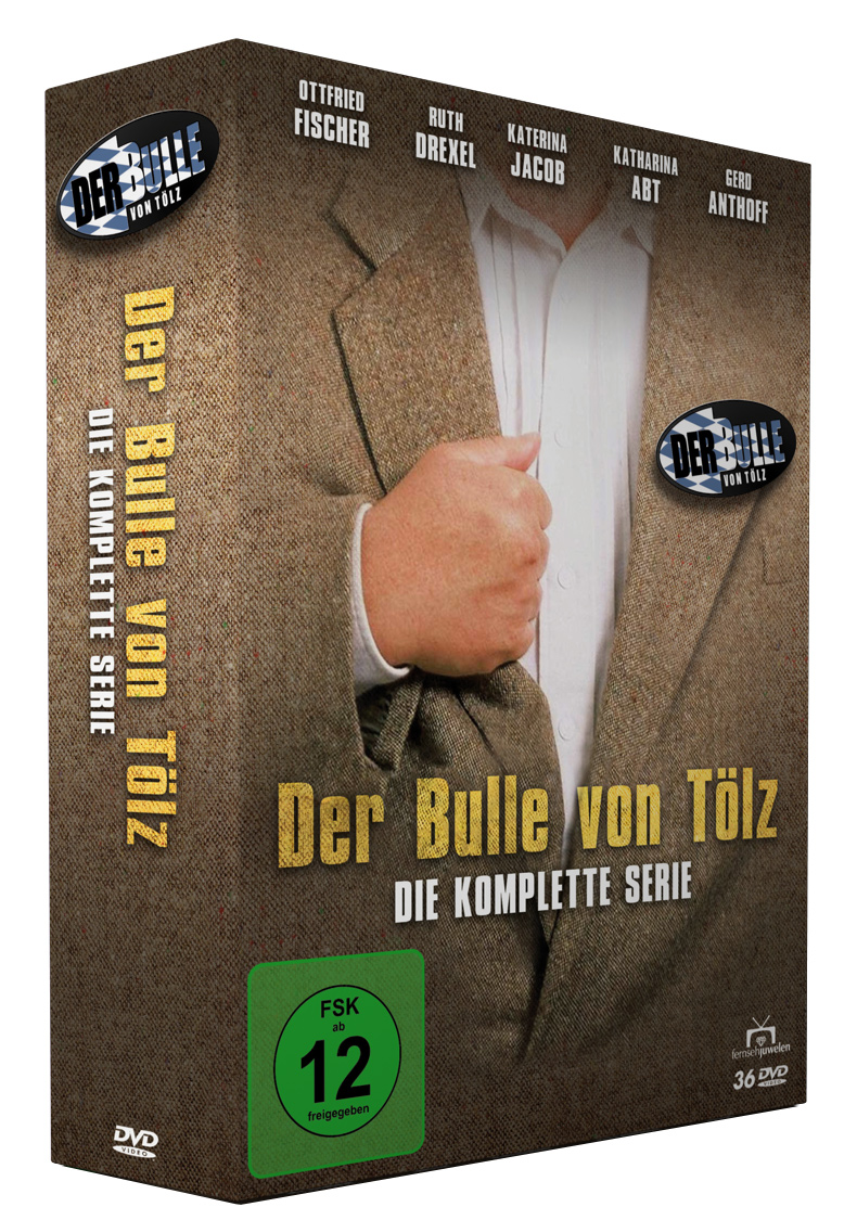 DVD-Box-Set 'Der Bulle von Tölz'. Zeigt das Cover mit Schauspielern und dem Serientitel.