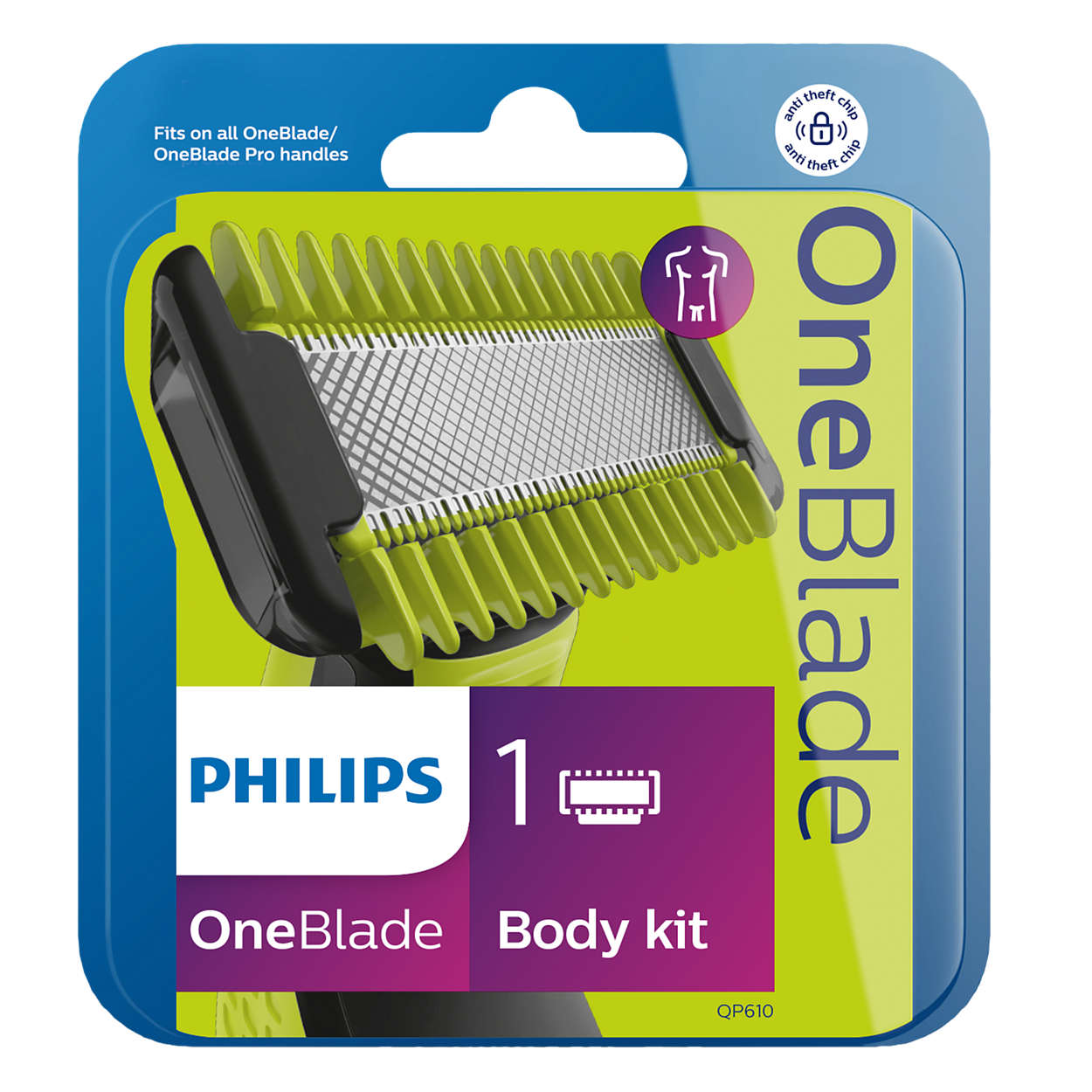 PHILIPS Lichaamsset OneBlade (QP610/55)