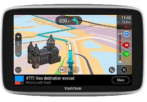GPS - TomTom GO PREMIUM, 6", Mapa Mundial, Bluetooth, Negro