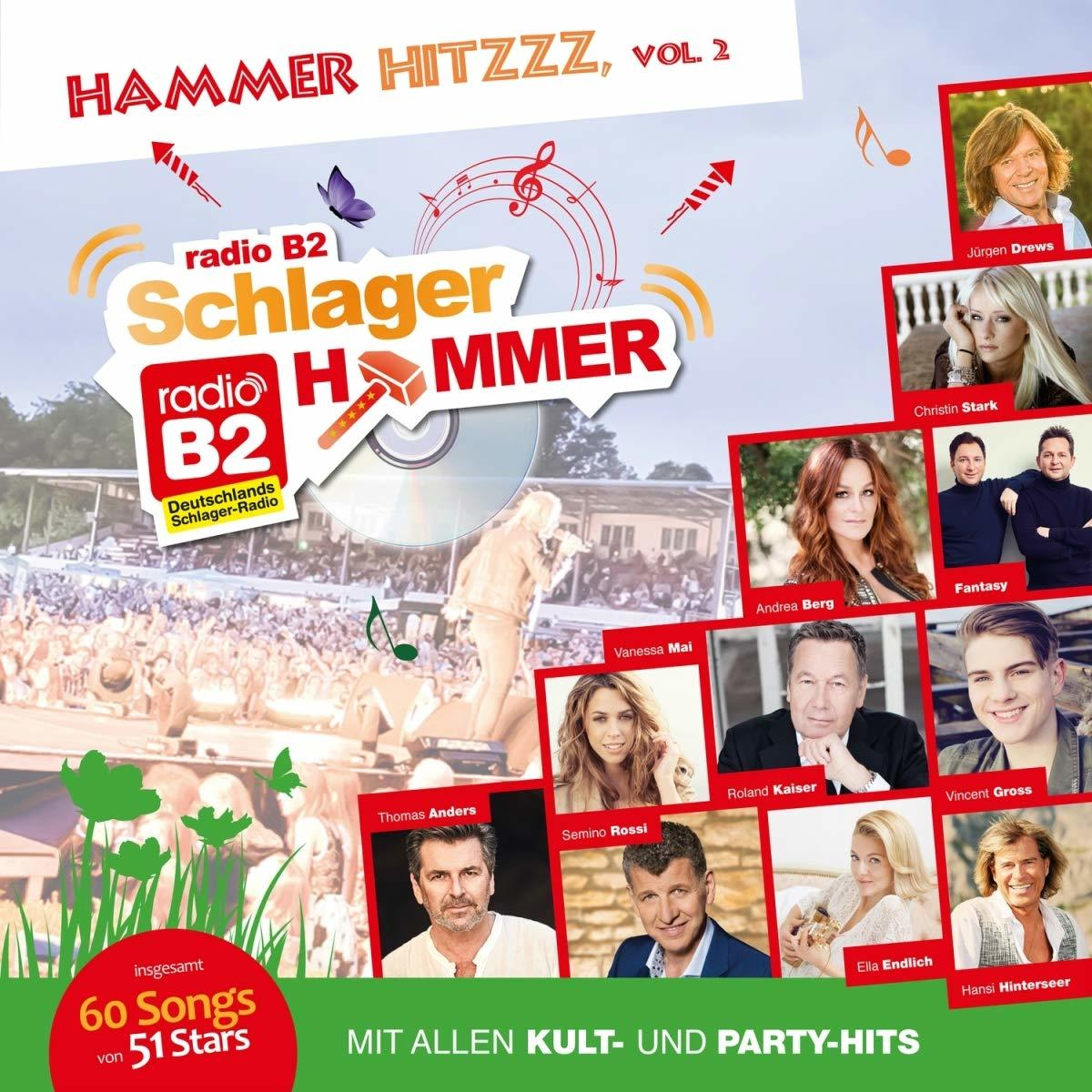 CD-Cover mit vielen Gesichtern von Sängern. Der Titel lautet 'Hammer Hitzzz' und 'radio B2'.
