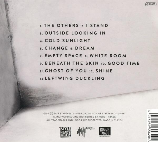 Rückseite der CD-Hülle mit weißem Hintergrund. Titelliste und Albumdetails sind auf der CD-Hülle sichtbar.