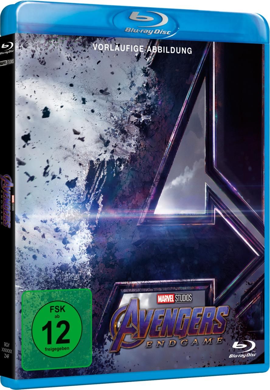 Blu-ray-Disc-Hülle mit dem Filmtitel 'Avengers: Endgame'.