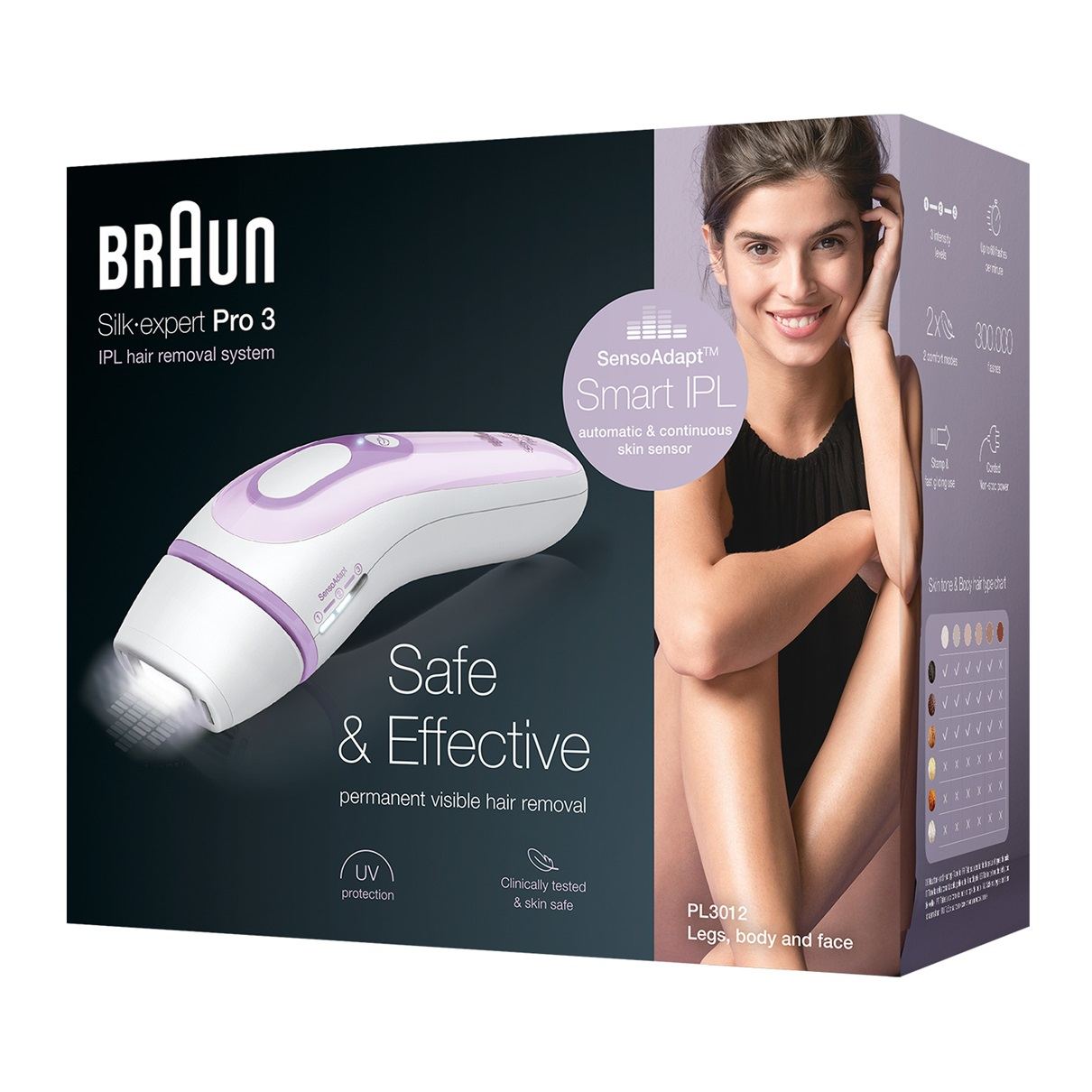 Depiladora IPL - Braun Silk-expert Pro 3 PL3012 + 2 extras: maquinilla Venus y funda de alta calidad