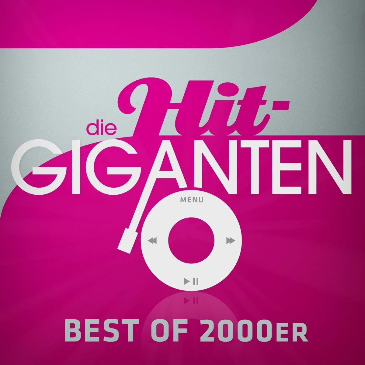 Ein Albumcover mit dem Text "die Hit Giganten" und Musikplayer-Oberfläche.