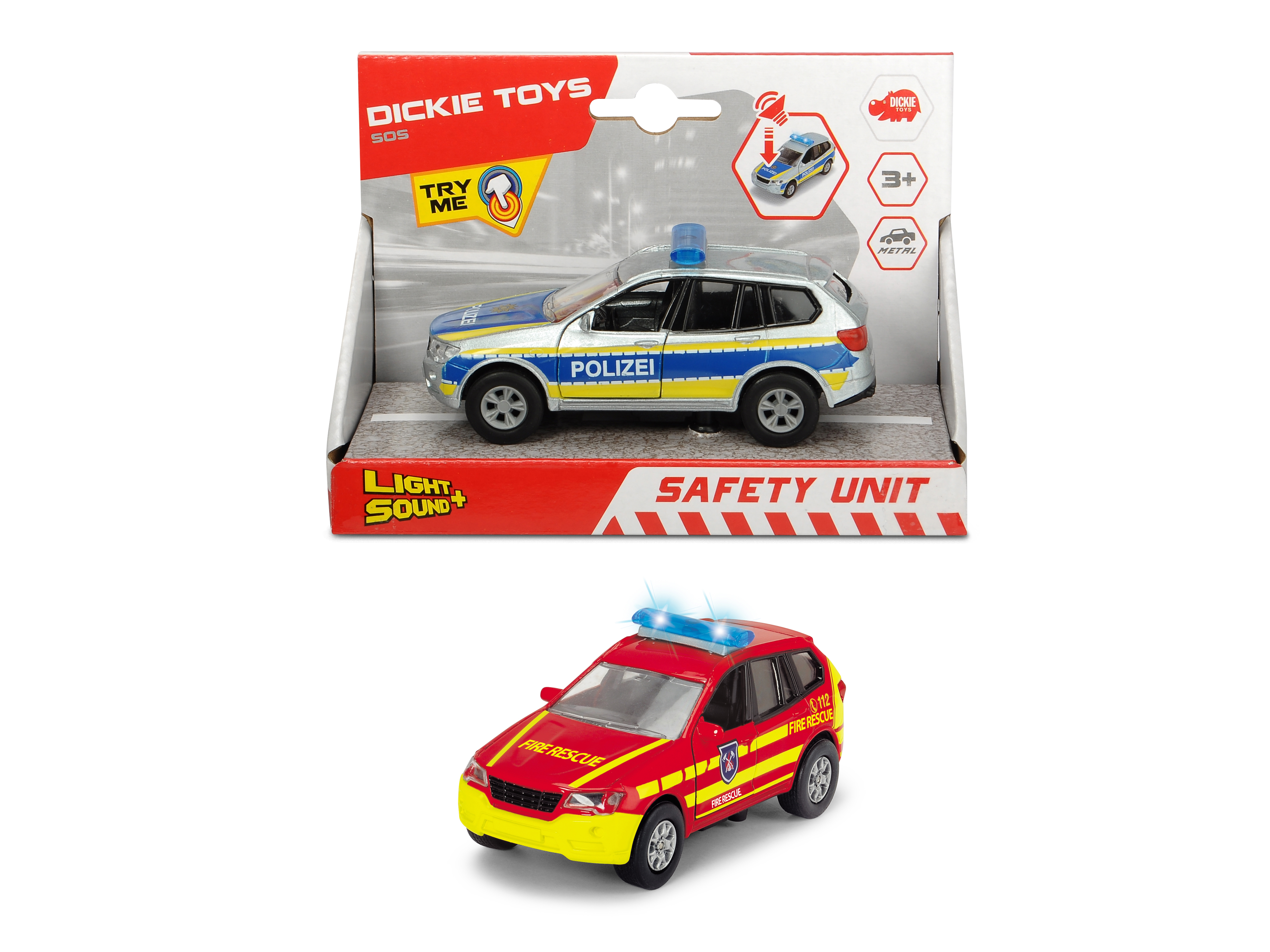 DICKIE-TOYS Safety Unit - Mehrfarbig Spielzeugauto sortiert