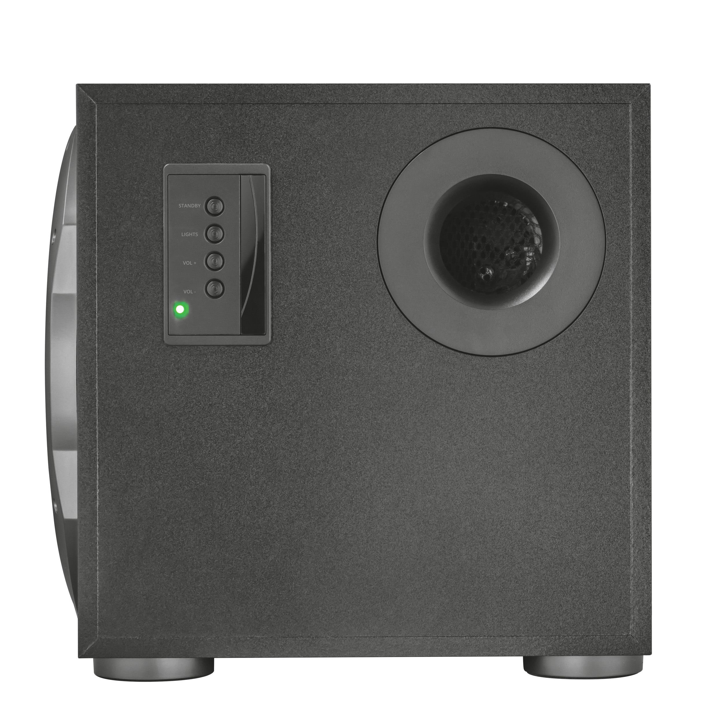 TRUST GXT 688 Torro Beleuchtetes 2.1-Lautsprecherset (2.1-Lautsprecherset, Schwarz