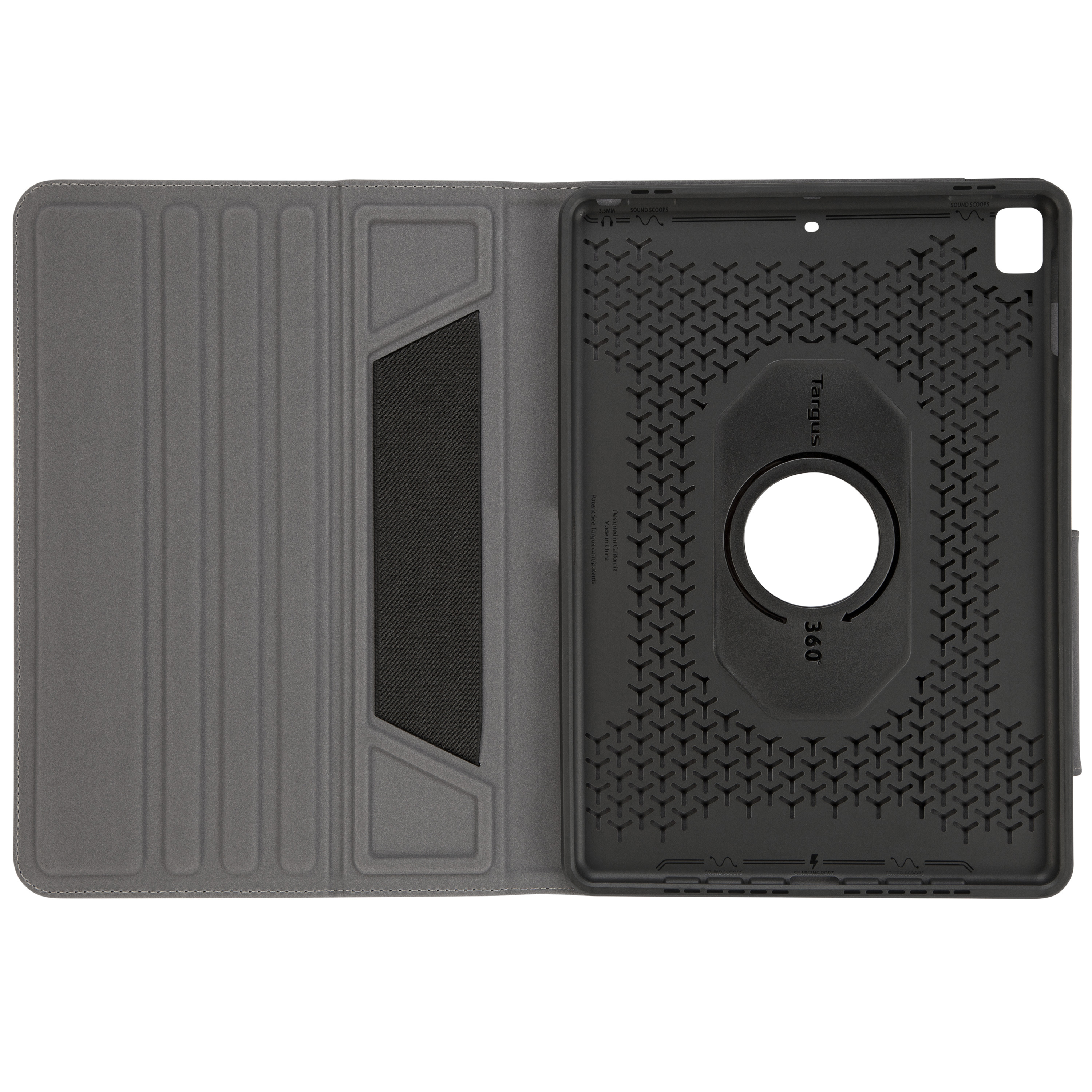 TARGUS VersaVu, Bookcover, Apple, iPad Air, iPad Air 2, iPad Pro, iPad (5. Generation), iPad (6. Generation), Schwarz