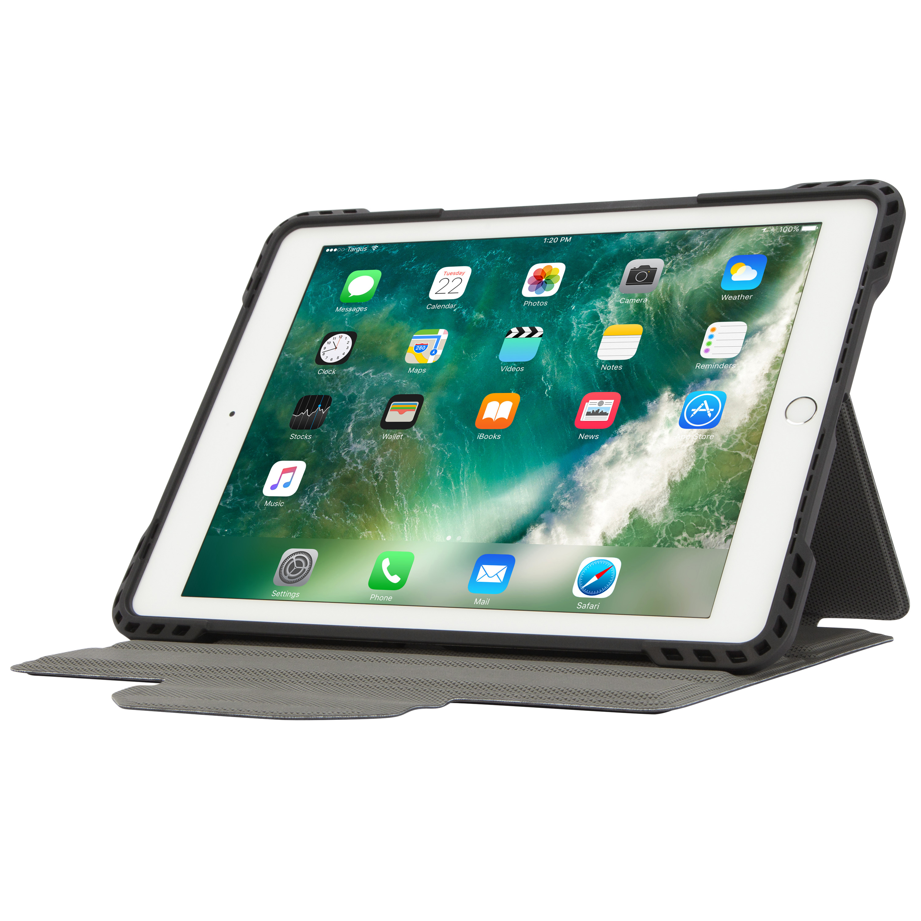 TARGUS Pro-Tek, Bookcover, Apple, iPad Air, iPad Air 2, iPad Pro, iPad (5. Generation), iPad (6. Generation), Schwarz