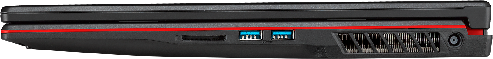MSI Gaming Notebook GL73 8SD-213DE schwarz/rot (0017C7-213) Gaming Notebook, 17,3 Zoll, Full-HD, Intel® Core™ i7-8750H Prozessor
(9 MB Cache, bis zu 4.10 GHz), 16 GB, 256 GB SSD + 1 TB HDD