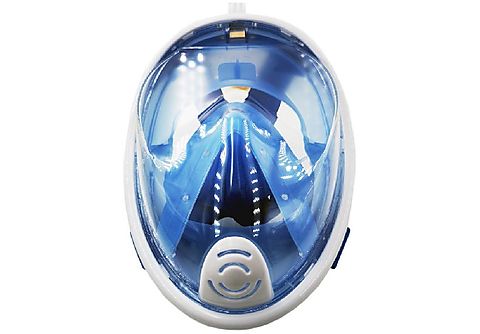 Máscara Snorkel - SK8 Aqua, Con soporte para cámara deportiva, Talla S/M, Azul