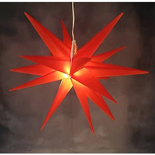F-H-S 34153 LED Kunststoffstern, Rot, Warmweiß