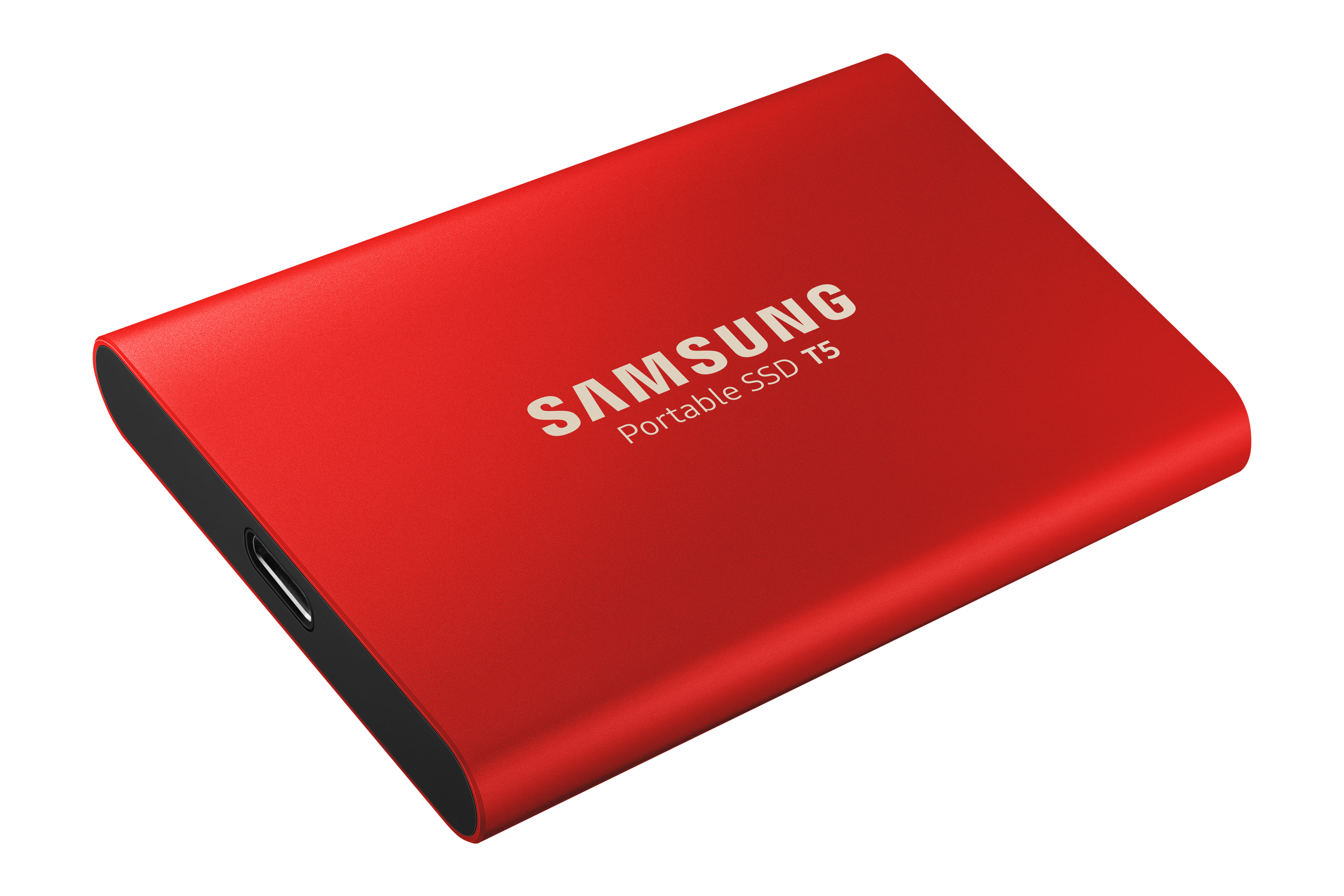 SAMSUNG Portable SSD T5 Festplatte, 1 TB SSD, 2,5 Zoll, extern, Rot