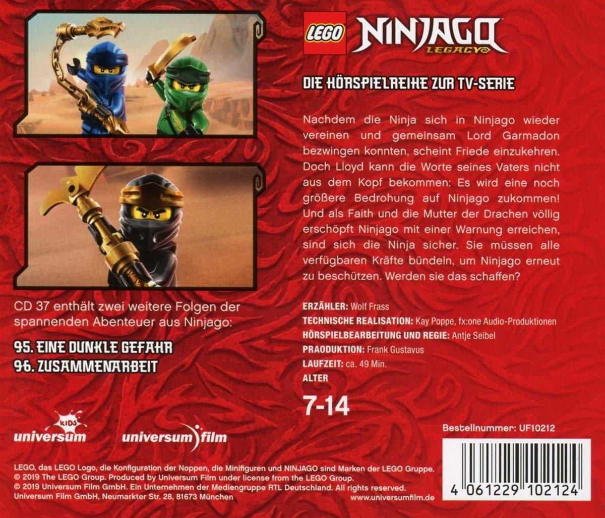 LEGO Ninjago Legacy DVD-Hülle. Mit Ninjas. Text auf Deutsch. Weißer Hintergrund.