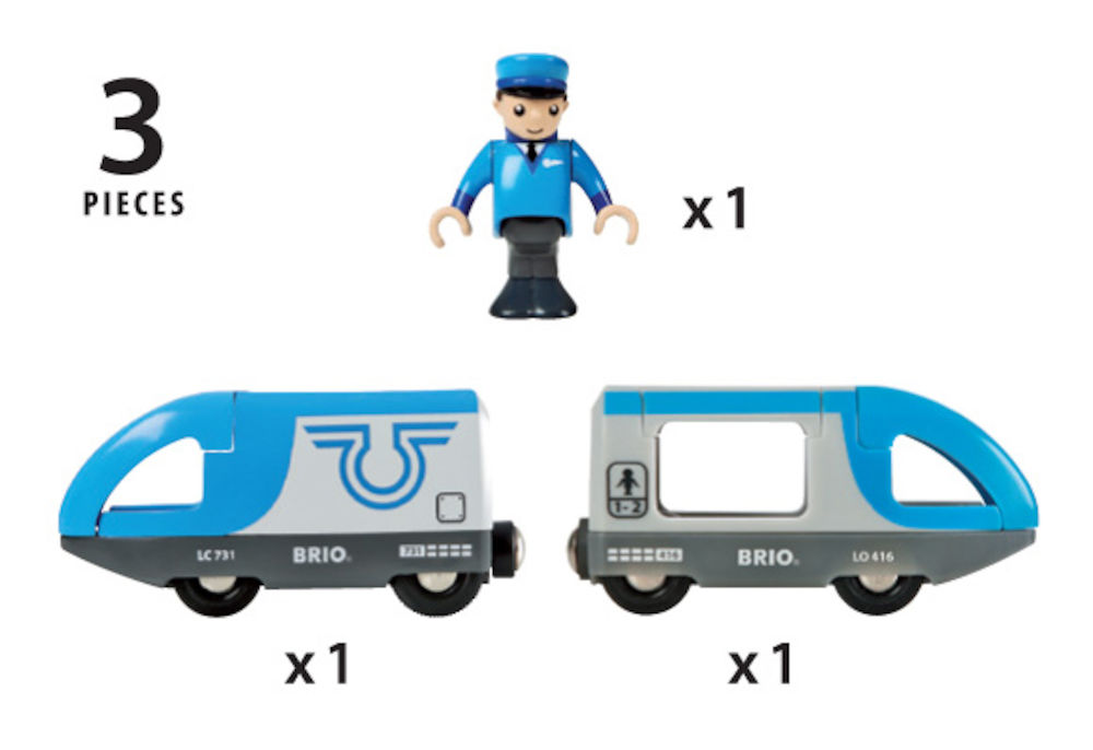 BRIO Blauer Reisezug (batteriebetrieben) Eisenbahn Mehrfarbig