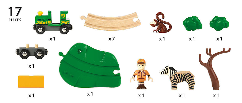 BRIO Safari Bahn Set Spielset Mehrfarbig