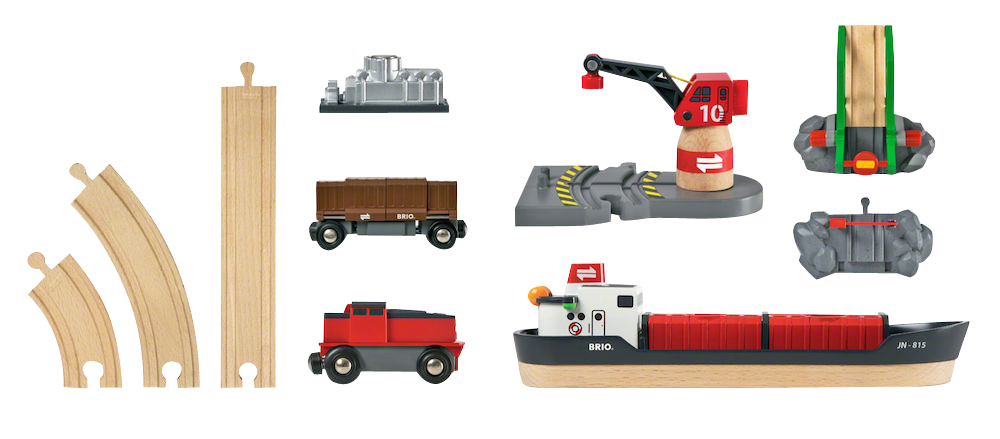 BRIO Container Hafen Set Spielset Mehrfarbig