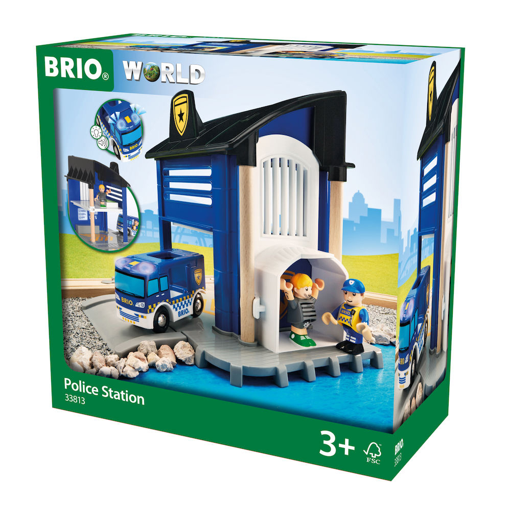 BRIO Polizeistation mit Einsatzfahrzeug Spielset Mehrfarbig