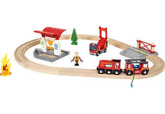 BRIO Bahn Feuerwehr Set Spielset, Mehrfarbig