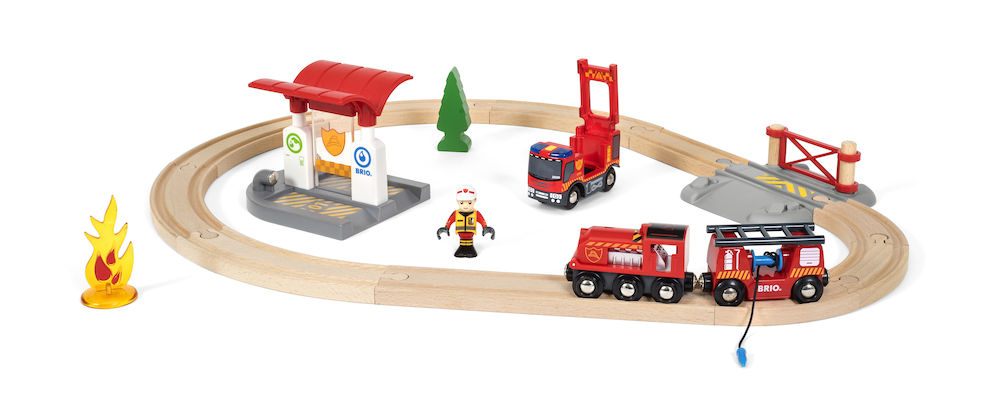 BRIO Bahn Feuerwehr Set Spielset Mehrfarbig