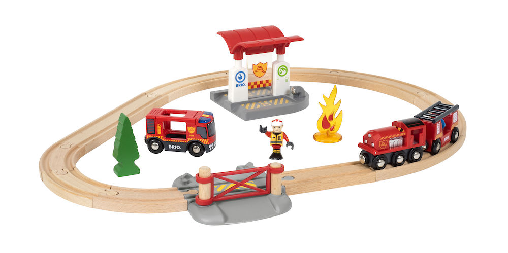 BRIO Bahn Feuerwehr Set Spielset Mehrfarbig