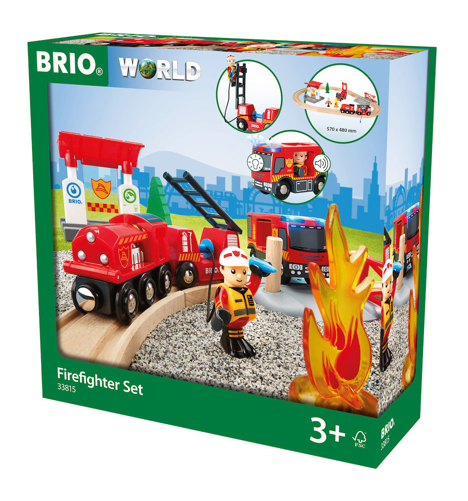 BRIO Bahn Feuerwehr Set Spielset Mehrfarbig