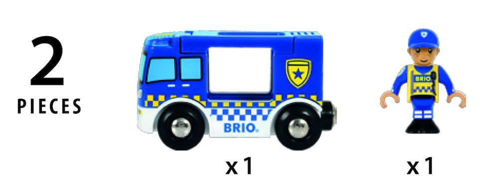 BRIO Polizeiwagen mit Licht Spielzeug Mehrfarbig