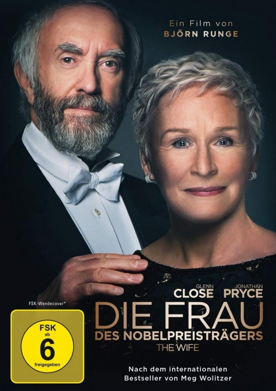 DVD-Cover des Films 'Die Frau des Nobelpreisträgers' mit zwei Personen, die nach vorne schauen.