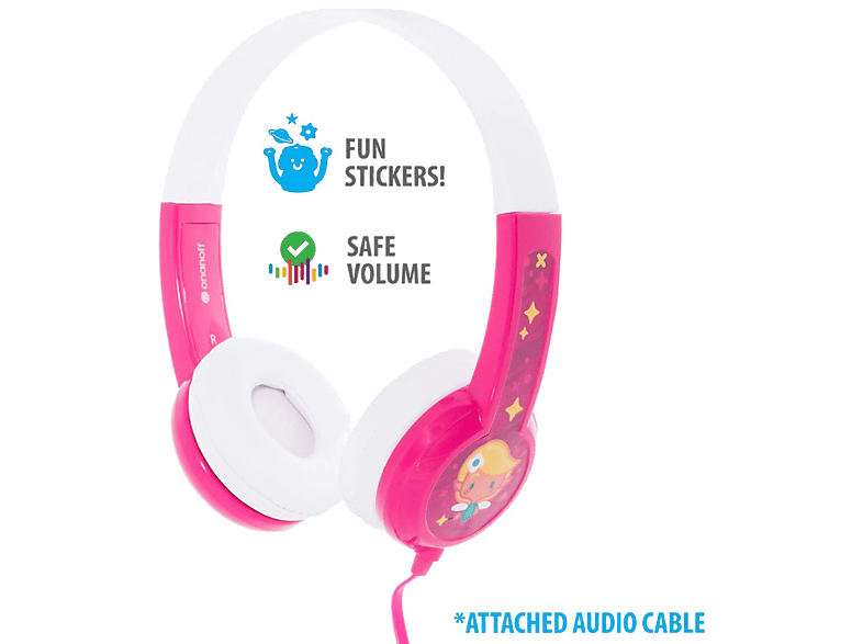 ONANOFF Hoofdtelefoon voor kinderen Buddyphones Explore Roze (BP-PINK-01-K)
