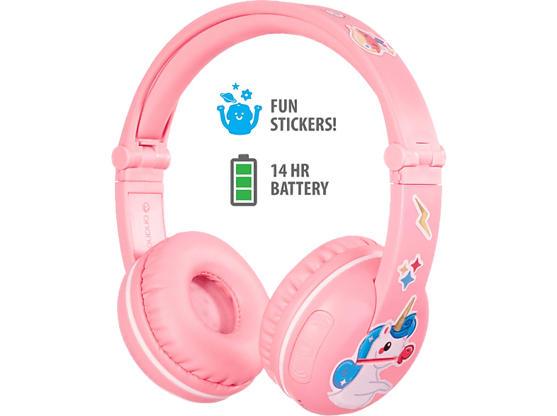 ONANOFF Hoofdtelefoon Bluetooth voor kinderen Buddyphones Play Sakura Pink (BT-BP-PLAY-SAFARI)